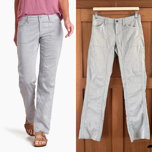 Kuhl Pants - KÜHL Cabo Pants Linen Blend in Ash Gray Mid Rise Women’s size 4 Regular